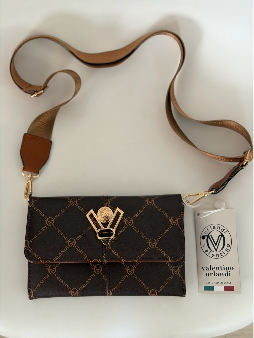 Valentino Orlandi monogram wallet crossbody